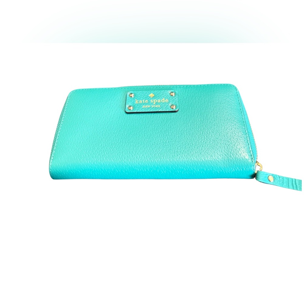 Kate Spade Turquoise Robin Egg Blue Zip Wallet